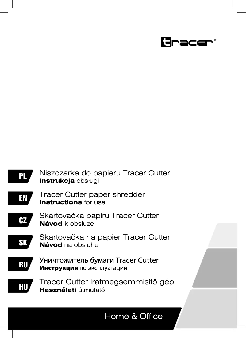 Page n°1 - Manuel utilisateur Tracer TRX-119