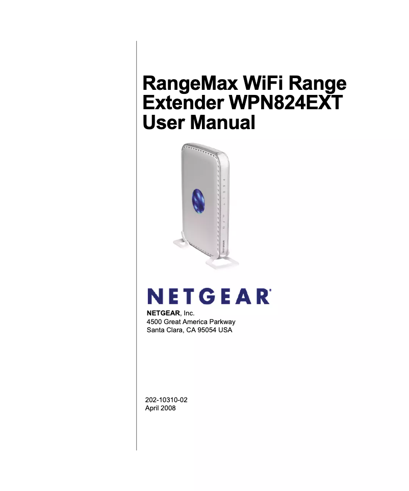 Page n°1 - Manuel utilisateur Netgear WPN824EXT
