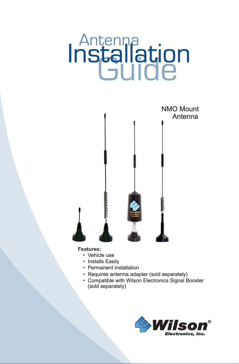 Page 1 de la notice Manuel utilisateur Wilson NMO