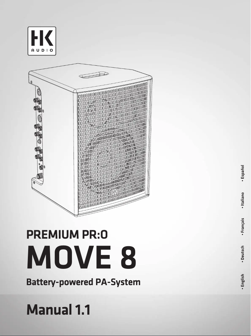 Imagen de la primera página del manual del dispositivo Premium PR:O Move 8