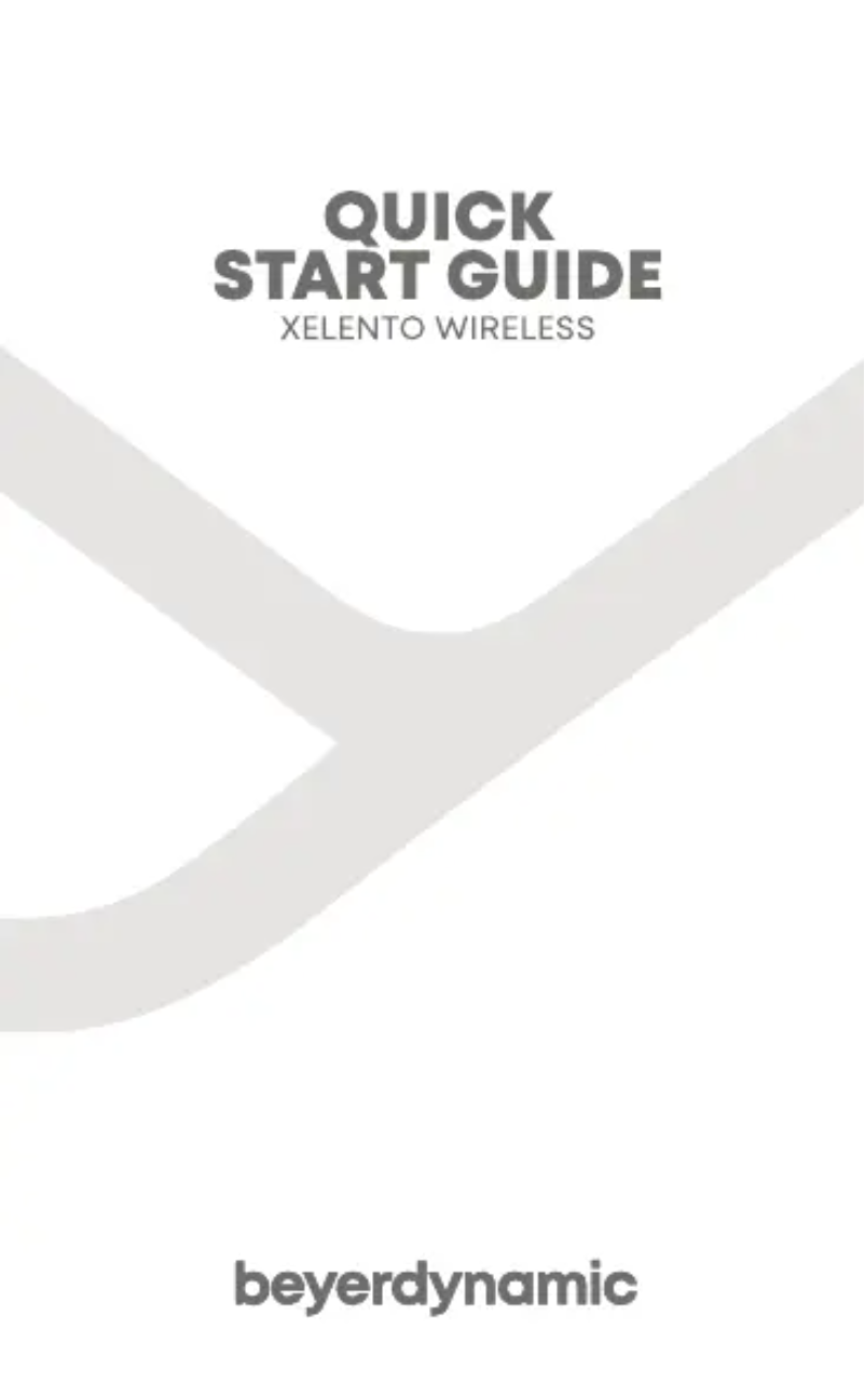 Page 1 de la notice Guide de démarrage rapide Beyerdynamic Xelento Wireless