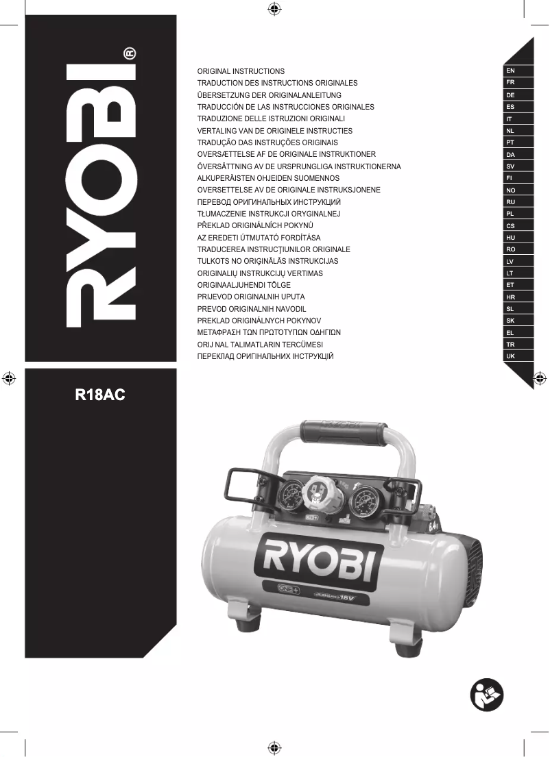 Page n°1 - Manuel utilisateur RYOBI One+ R18AC