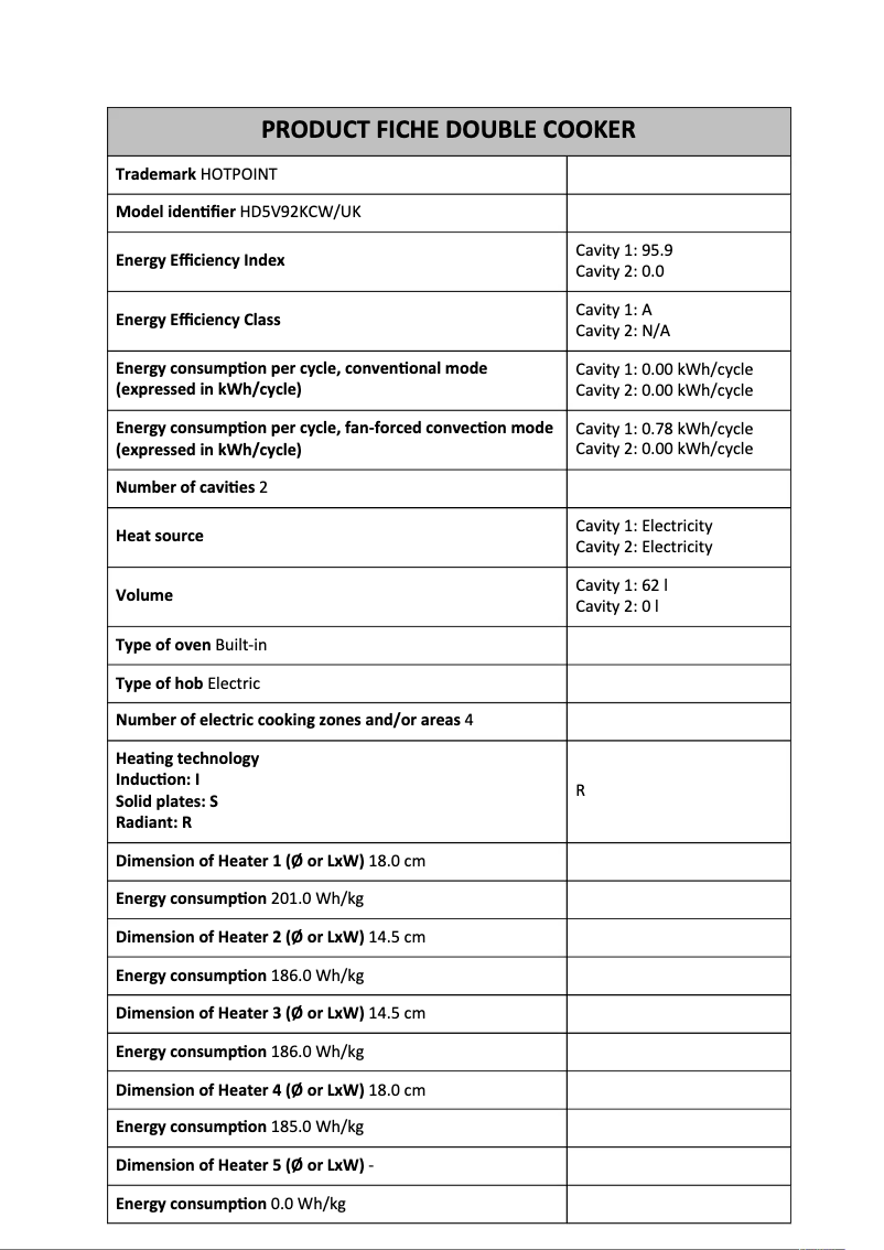 Image de la première page du manuel de l'appareil HD5V92KCW/UK