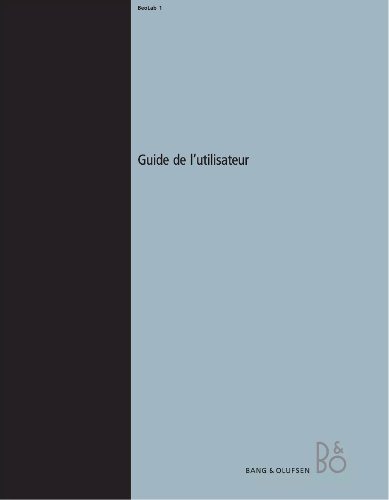 Page 1 de la notice Manuel utilisateur Bang & Olufsen BeoLab 11