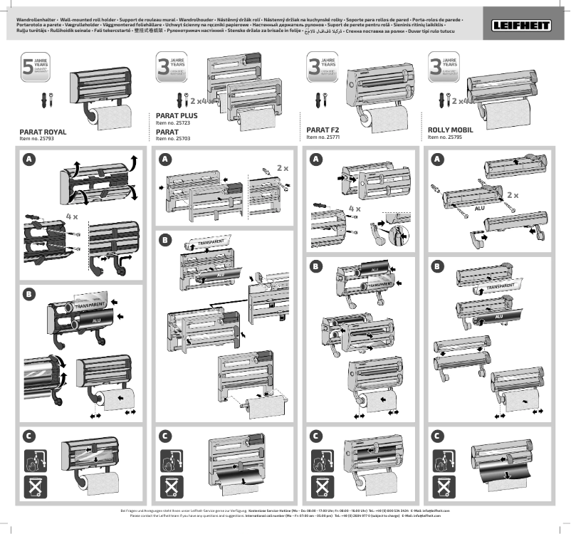 Page n°1 - Manuel utilisateur Leifheit Durango (2014)