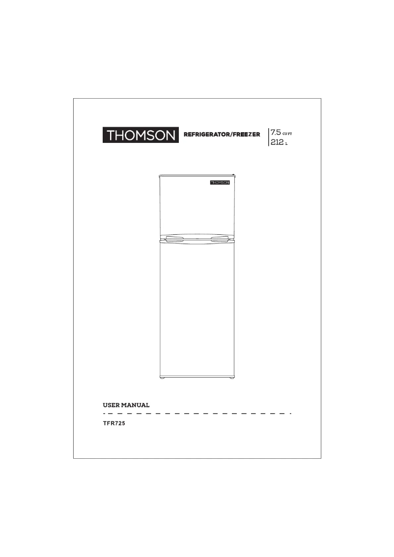Page n°1 - Manuel utilisateur Thomson TFR725