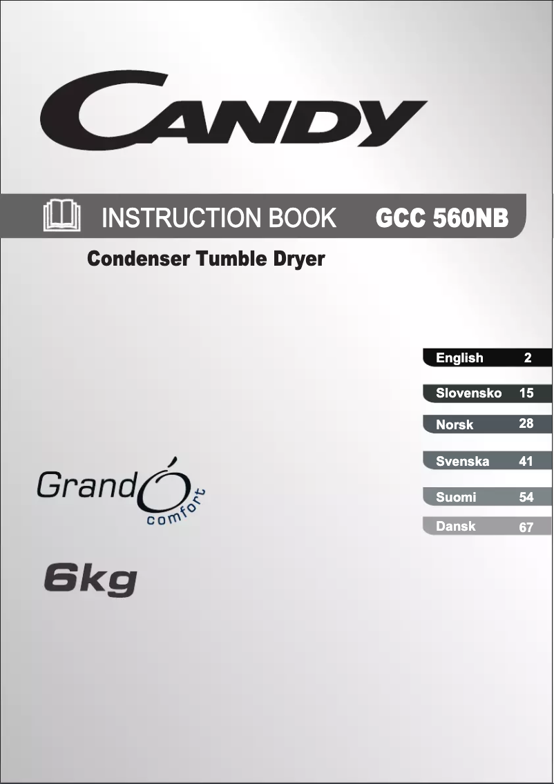 Page n°1 - Manuel utilisateur Candy GCC 560NB