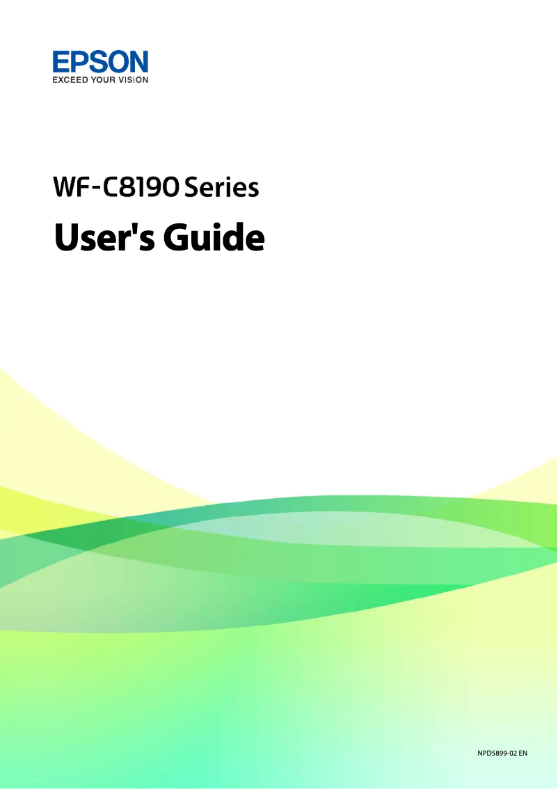 Imagen de la primera página del manual del dispositivo WorkForce Pro WF-C8190D3TWC