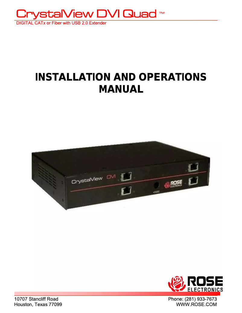 Image de la première page du manuel de l'appareil CRK-2DTXTD4DP/AUD/R