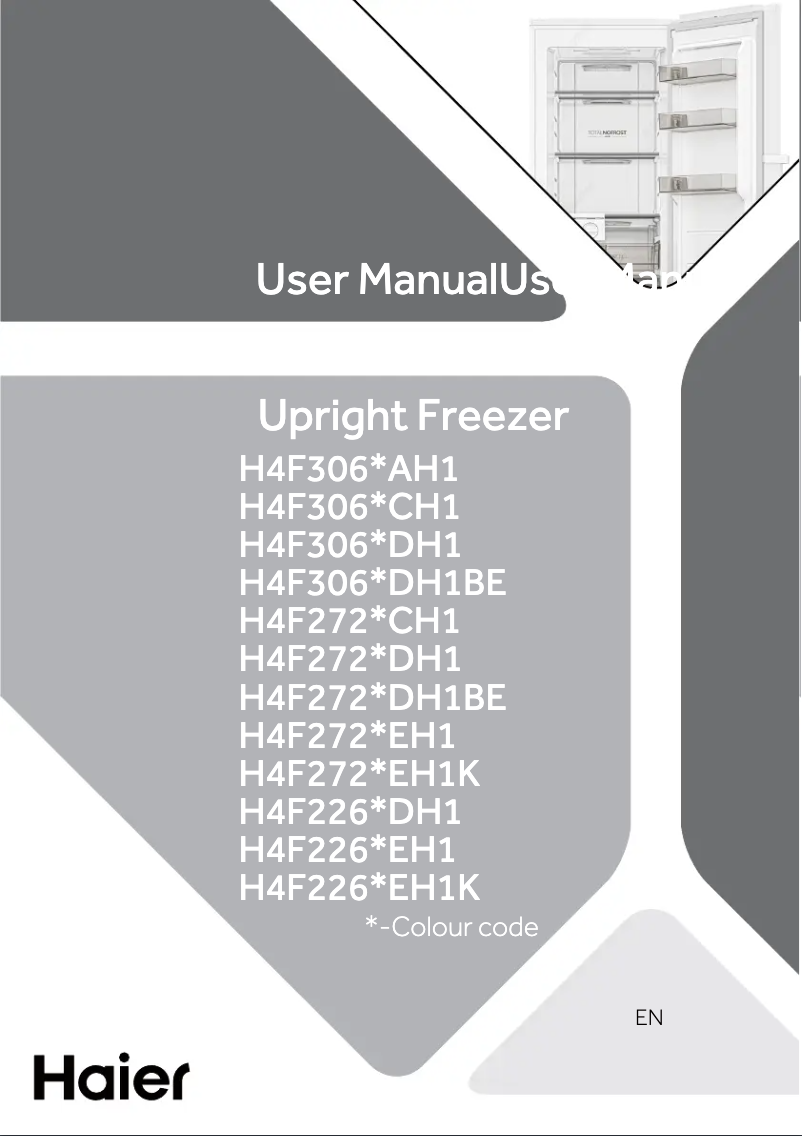Image de la première page du manuel de l'appareil H4F272WEH1