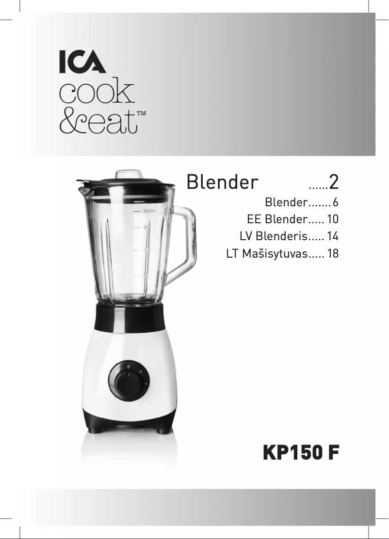 Page 1 de la notice Manuel utilisateur ICA KP150 F