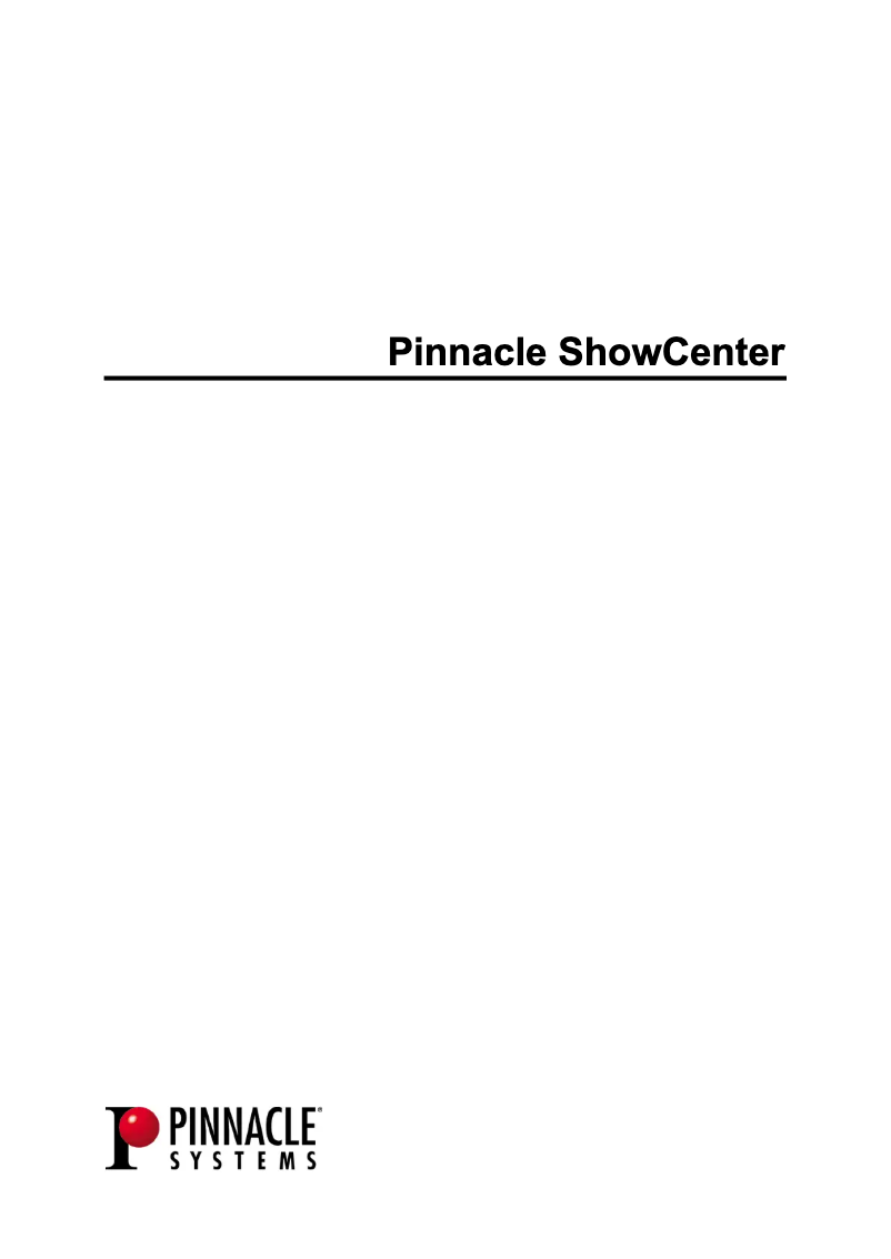 Image de la première page du manuel de l'appareil ShowCenter
