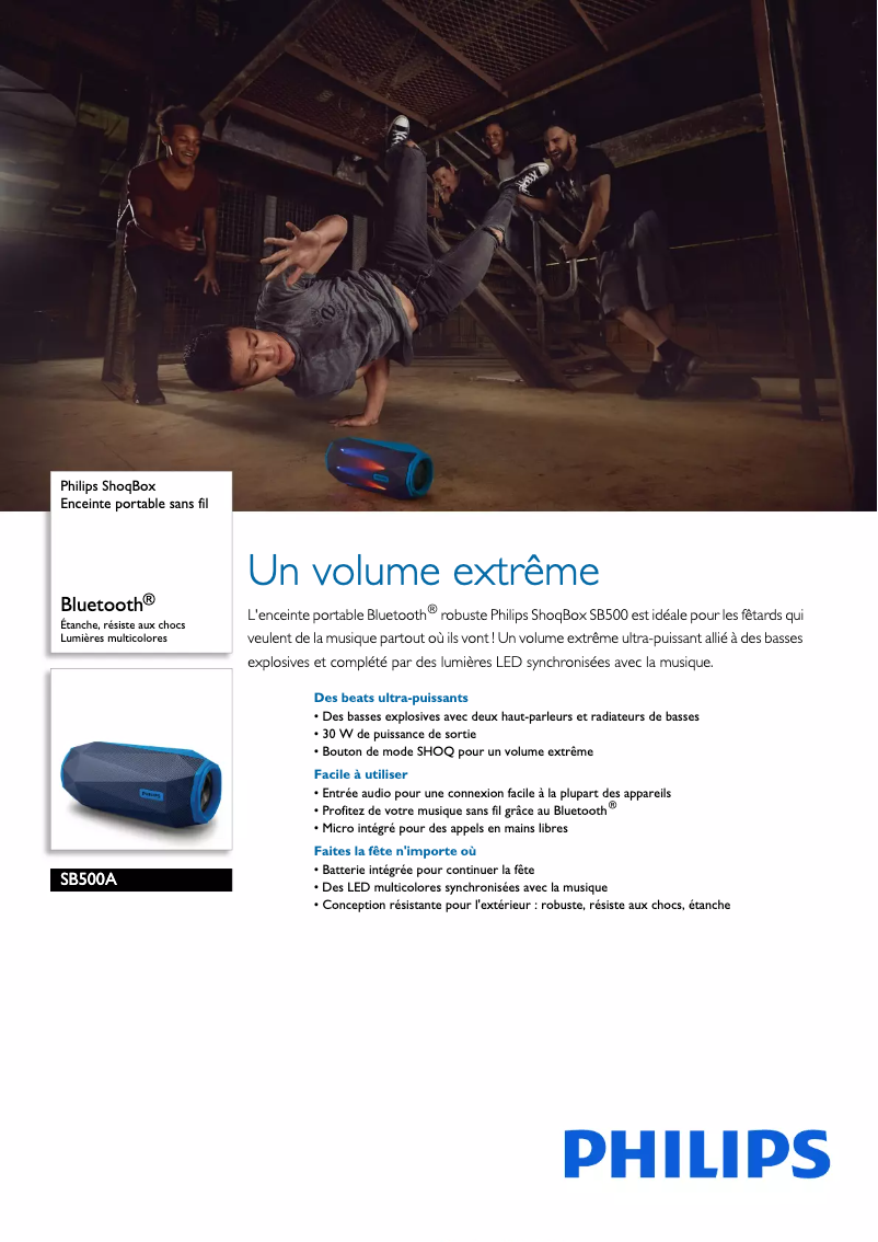 Imagen de la primera página del manual del dispositivo SB500A