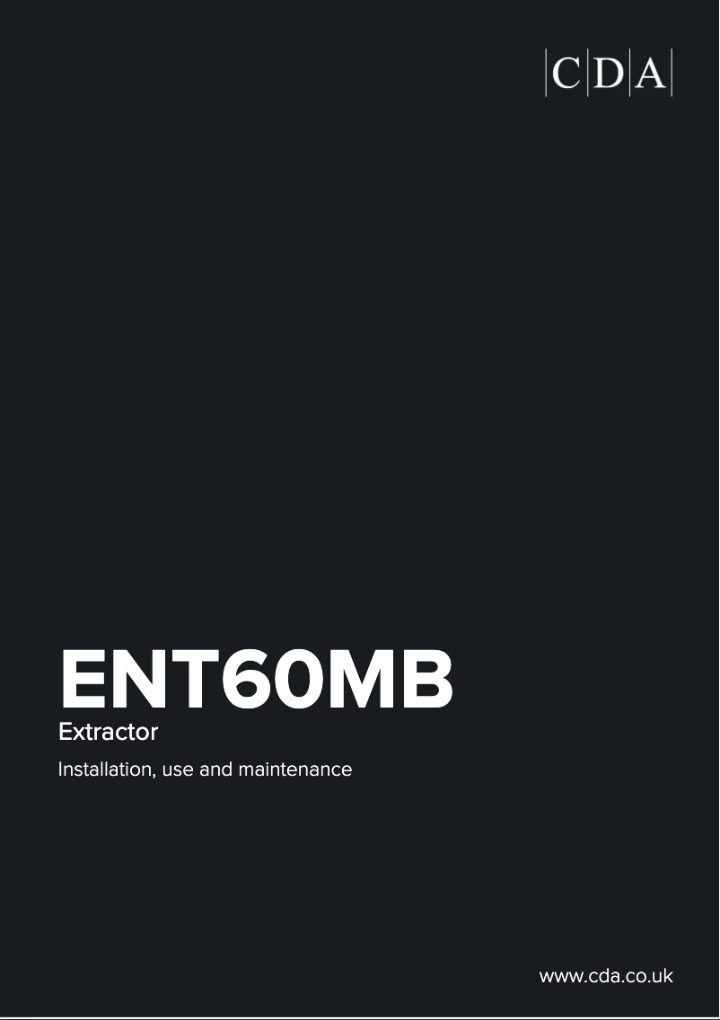 Page 1 de la notice Manuel utilisateur CDA ENT60MB