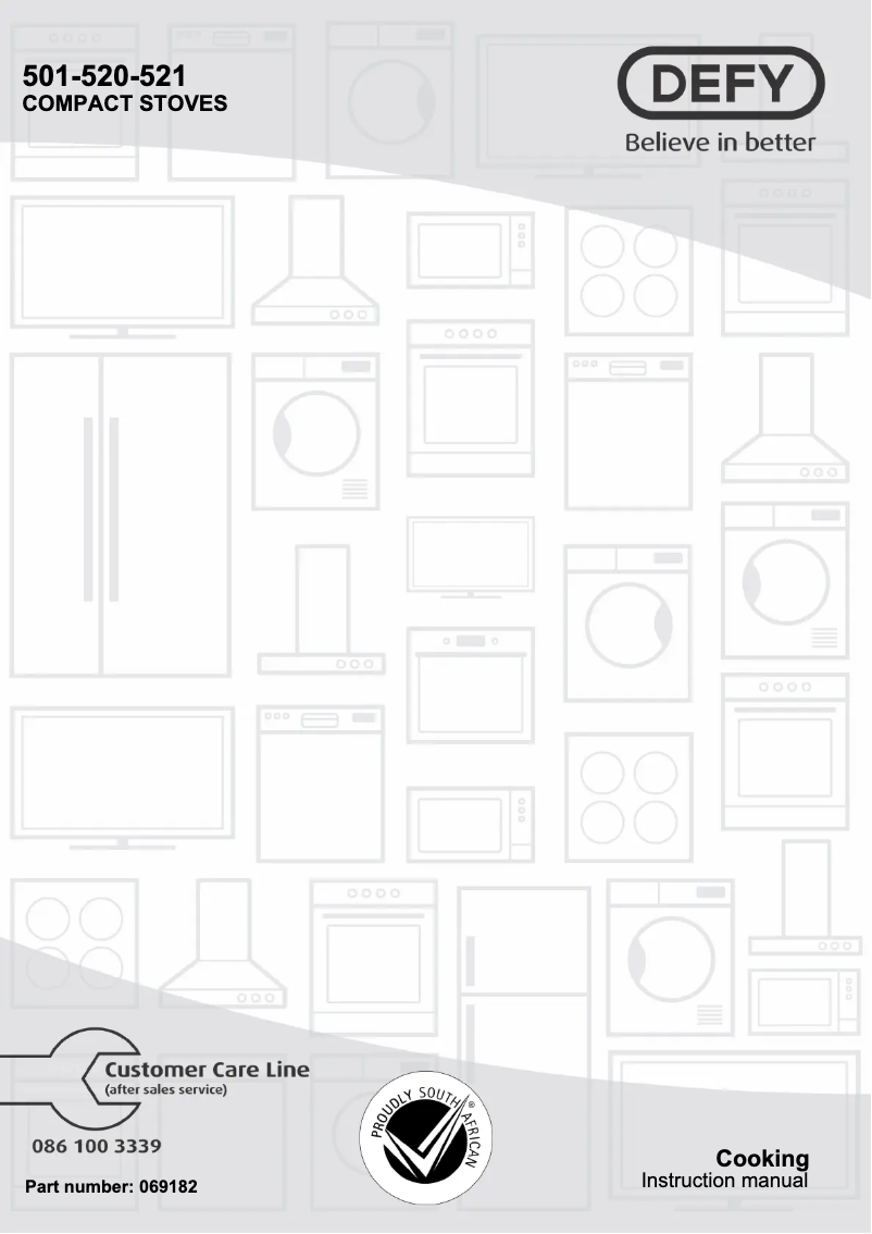 Page 1 de la notice Manuel utilisateur Defy DSS506