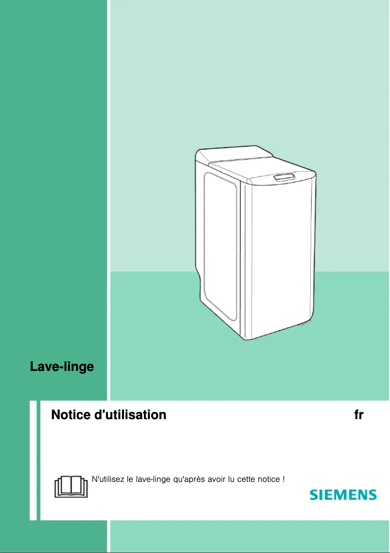 Page n°1 - Manuel utilisateur Siemens WP12T483FF
