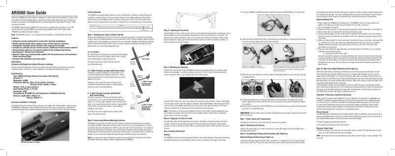Page n°1 - Manuel utilisateur Spektrum AR9300