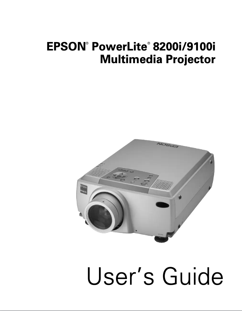 Page 1 de la notice Manuel utilisateur Epson PowerLite 9100i