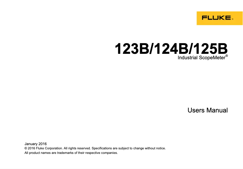 Image de la première page du manuel de l'appareil 123B