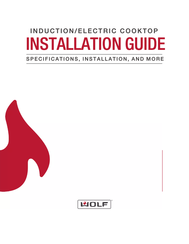 Page n°1 - Guide d'installation Wolf CI304TF/S