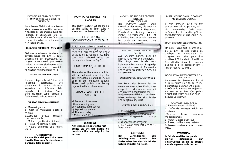 Page n°1 - Manuel utilisateur Sopar Electric Professional 3D