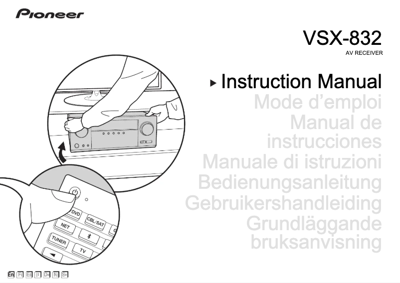 Page n°1 - Manuel utilisateur Pioneer VSX-832