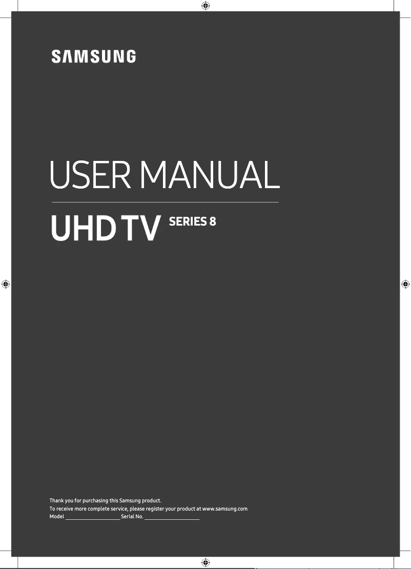 Page 1 de la notice Manuel utilisateur Samsung UA82NU8000G