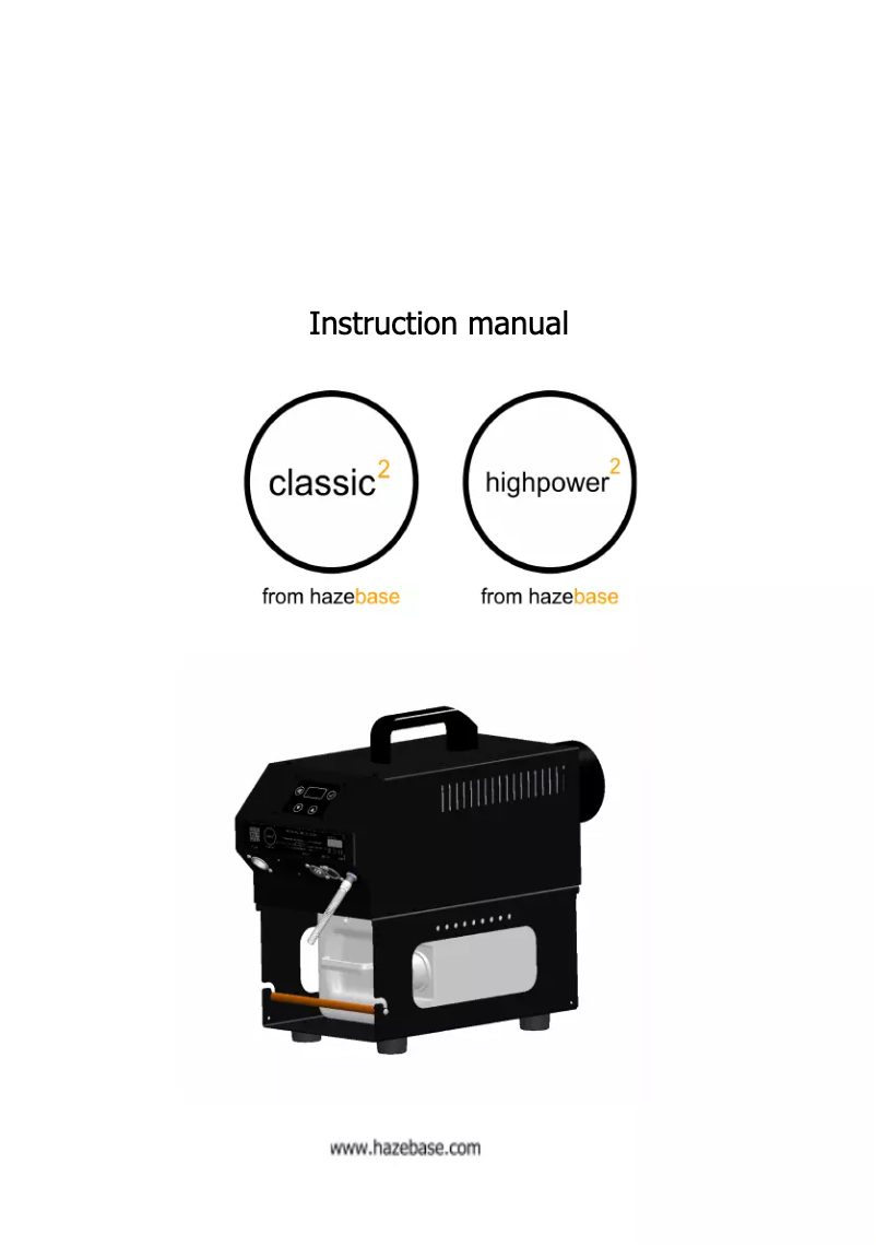 Página 1 del manual Manual de usuario Hazebase Highpower²