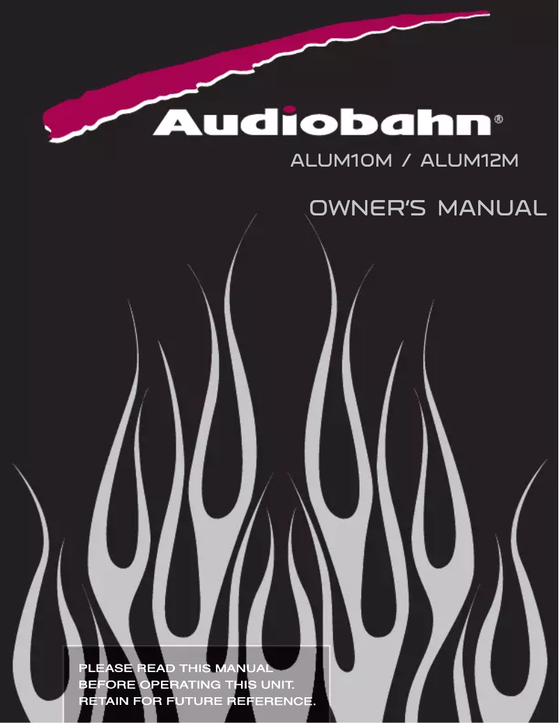 Página 1 del manual Manual de usuario Audiobahn ALUM10M