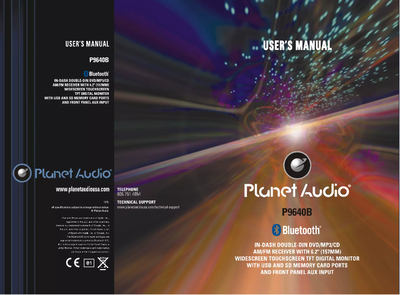 Page n°1 - Manuel utilisateur Planet Audio P9640B