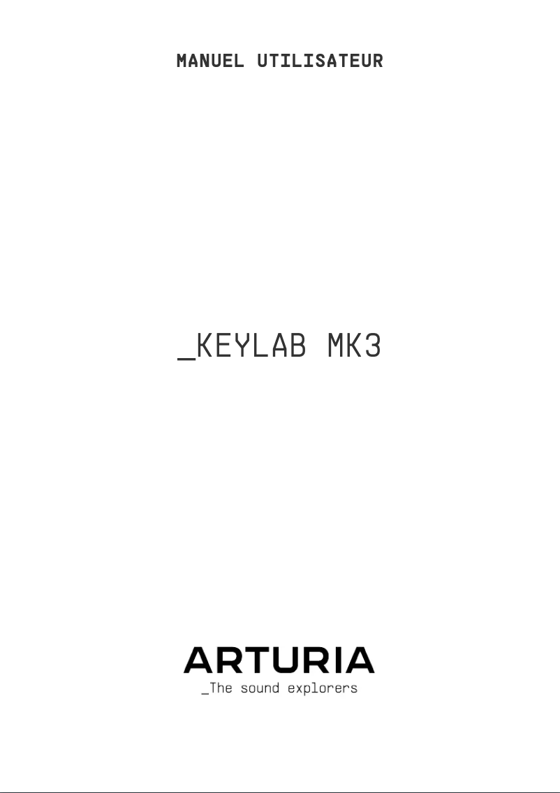 Page n°1 - Manuel utilisateur Arturia KeyLab Essential 49 mk3
