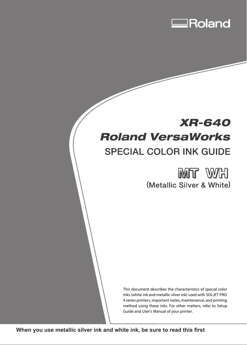 Page n°1 - Manuel utilisateur Roland XR-640