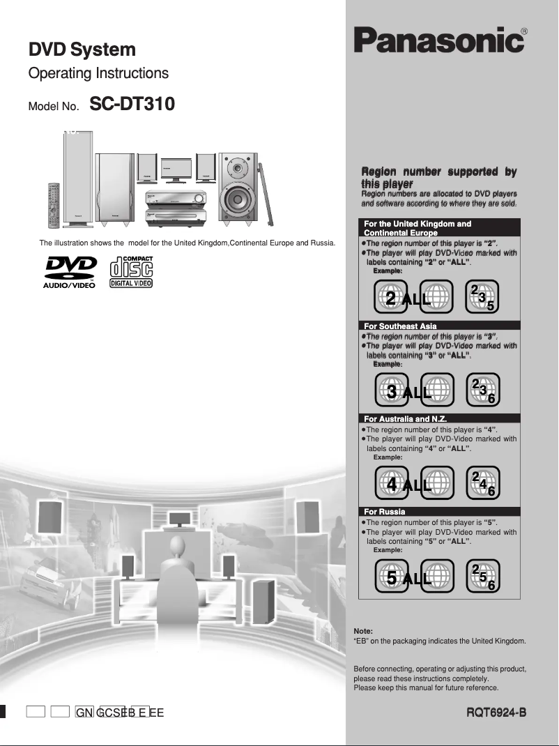 Imagen de la primera página del manual del dispositivo SC-DT310