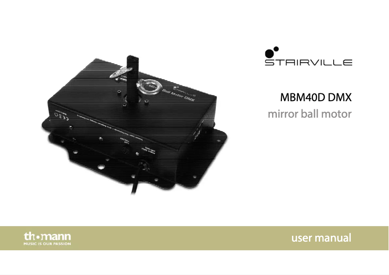 Image de la première page du manuel de l'appareil MBM40D DMX