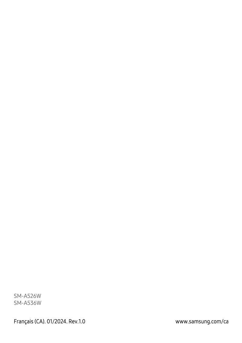 Page 1 de la notice Manuel utilisateur Samsung Galaxy A53 5G