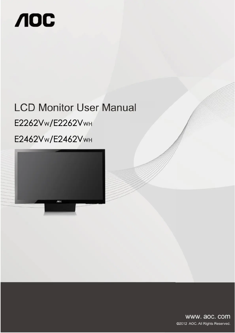 Image de la première page du manuel de l'appareil E2262VWH