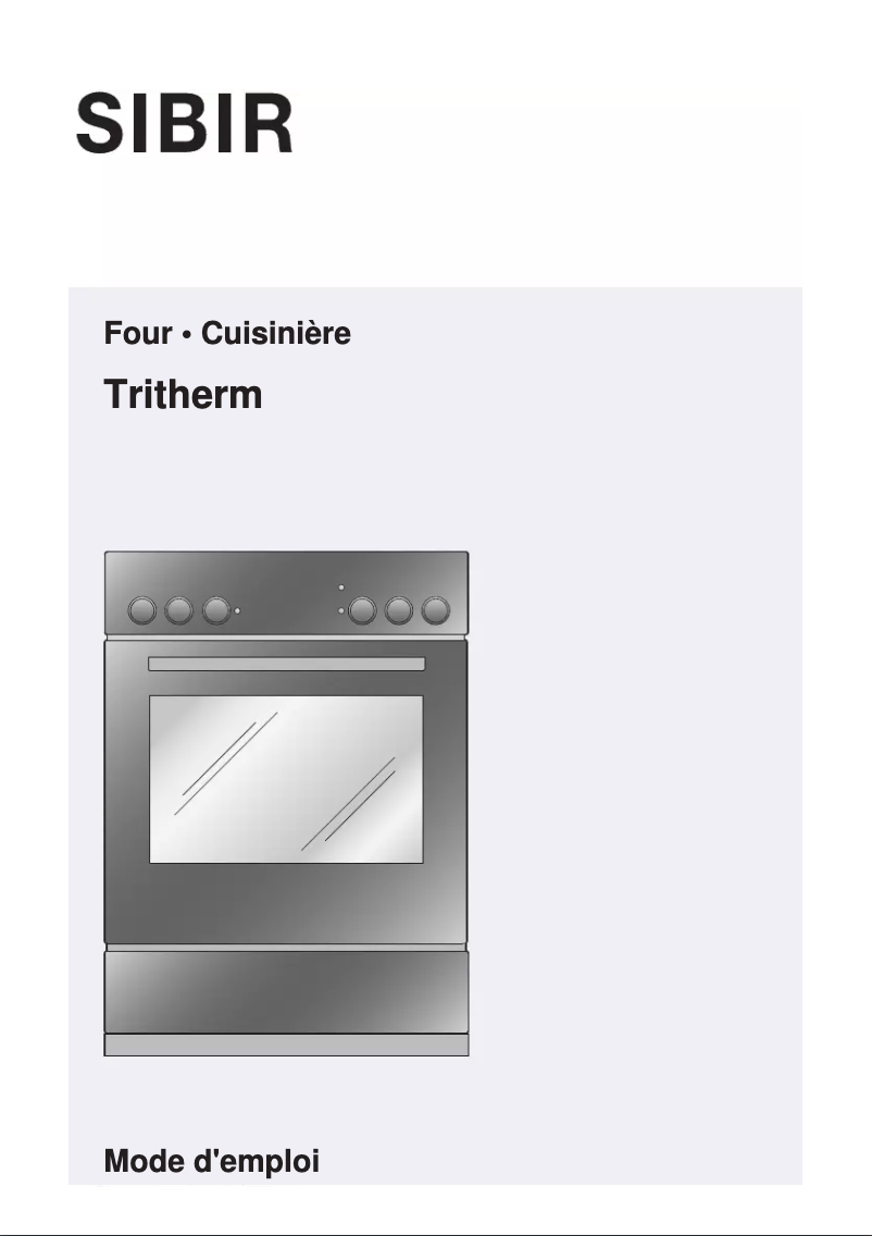 Page 1 of the manual User Manual SIBIR Tritherm 506484