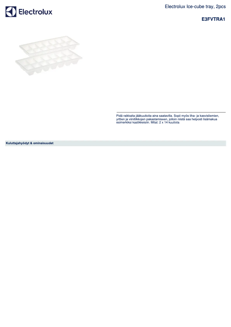 Imagen de la primera página del manual del dispositivo E3FVTRA1