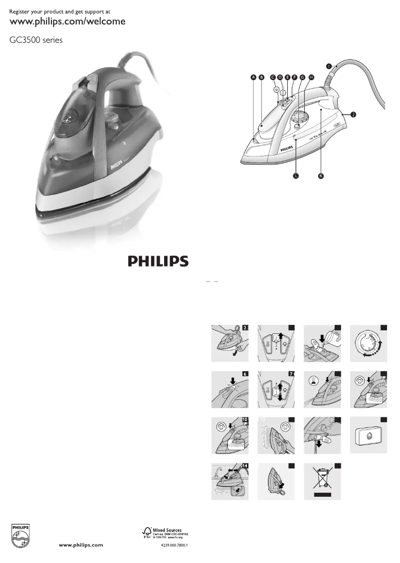 Página 1 del manual Manual de usuario Philips EasyCare GC3592