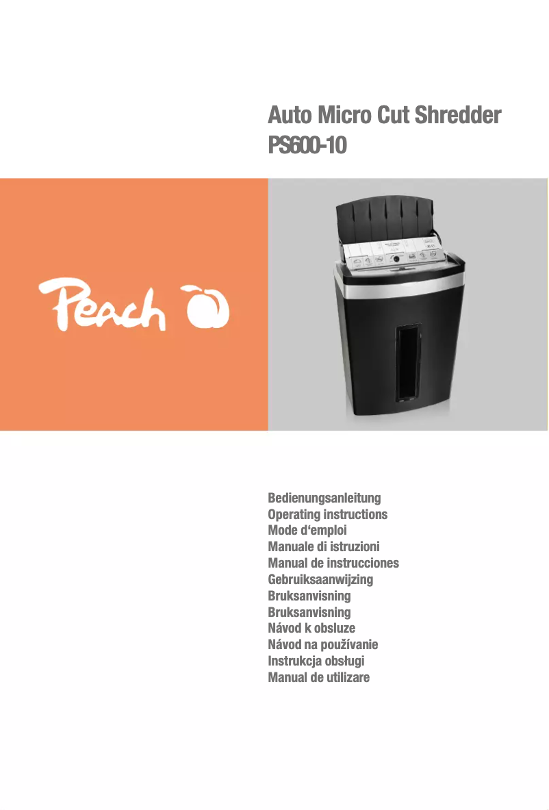 Image de la première page du manuel de l'appareil PS600-10