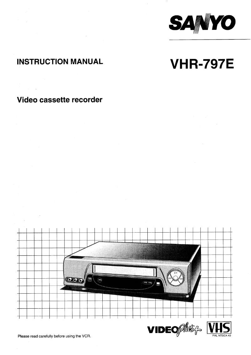 Page 1 de la notice Manuel utilisateur Sanyo VHR-797EV