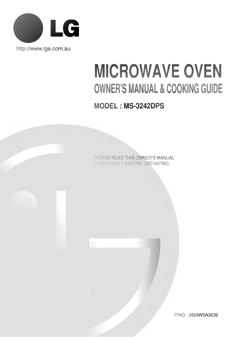 Page 1 de la notice Manuel utilisateur LG MS-3242DPS