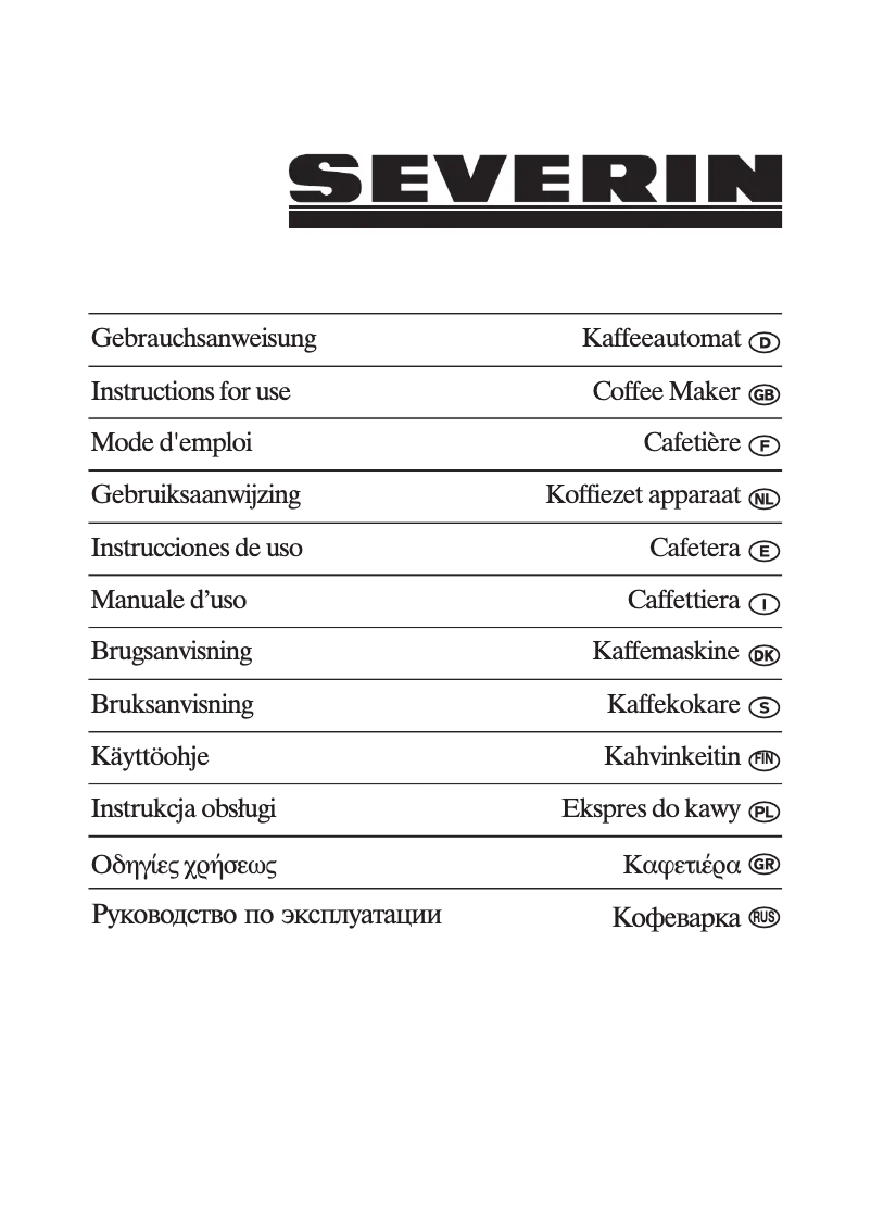Page n°1 - Manuel utilisateur Severin KA 4042