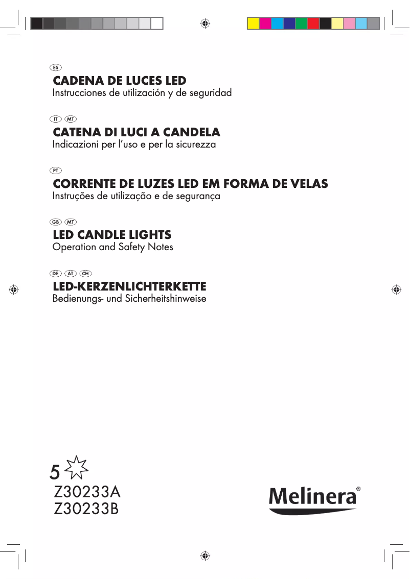 Page n°1 - Manuel utilisateur Melinera Z30233