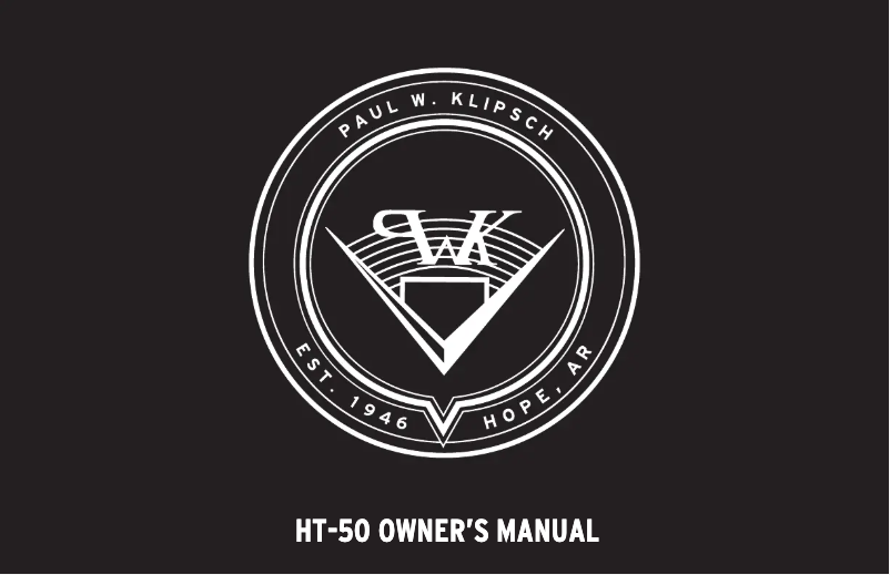 Page 1 de la notice Manuel utilisateur Klipsch HT-50