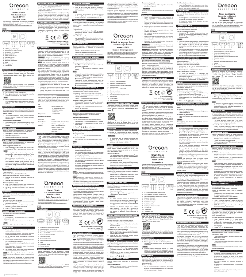 Página 1 del manual Manual de usuario Oregon Scientific CP100