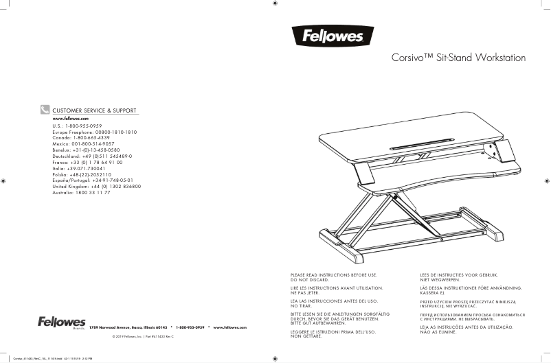 Page n°1 - Manuel utilisateur Fellowes Corsivo