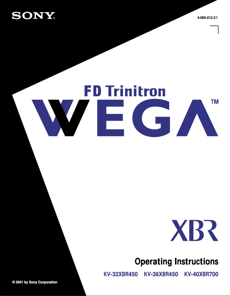 Image de la première page du manuel de l'appareil KV-40XBR700