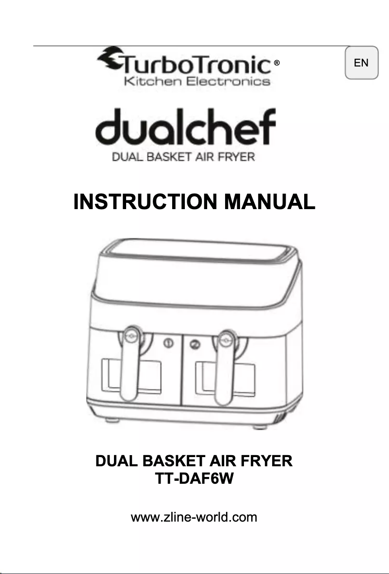 Page 1 de la notice Manuel utilisateur TurboTronic Dualchef TT-DAF6W