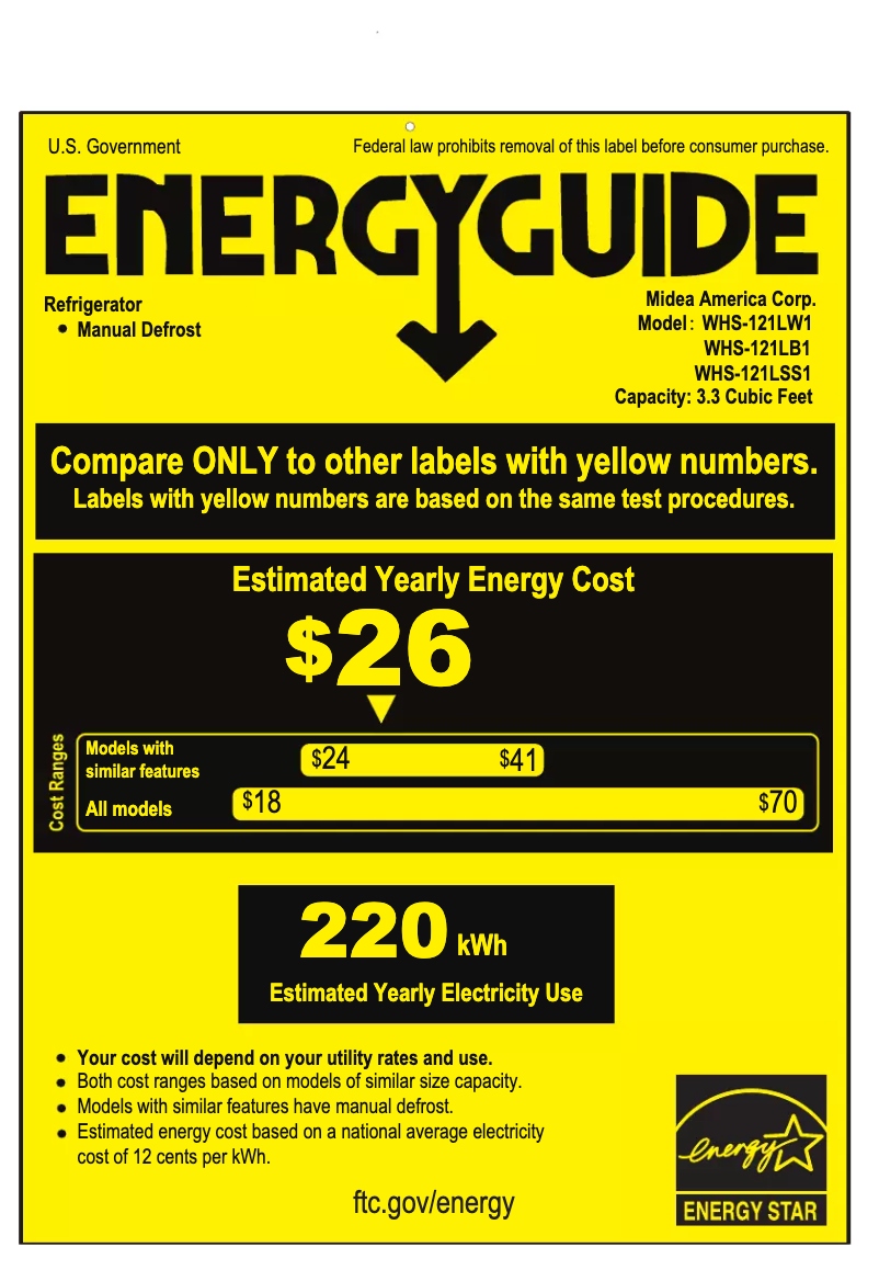 Page 1 de la notice Manuel utilisateur Midea WHS121LW1